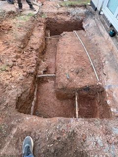 Groundworks and Foundations – Newport Foundation trenches excavated for building work in Newport.